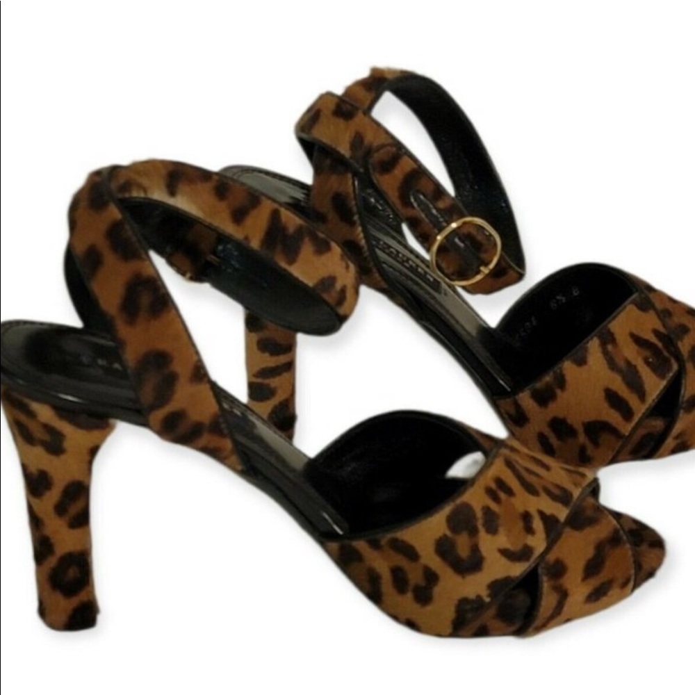 Ralph Lauren purple label calf hair heels. Size 6.5